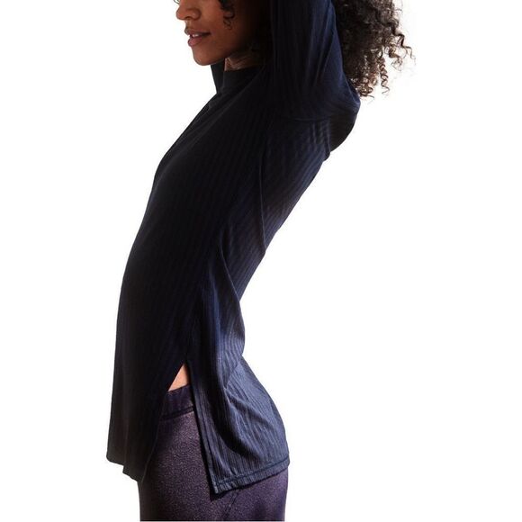 Free People Blissed Out Long Sleeve Top in Black - Picture 4 of 11